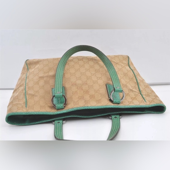 Gucci GG Teal Canvas Tote - Picture 8 of 15